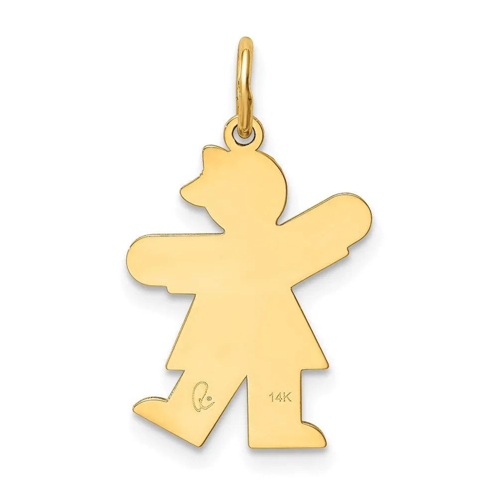 14k Yellow Gold Kid Charm