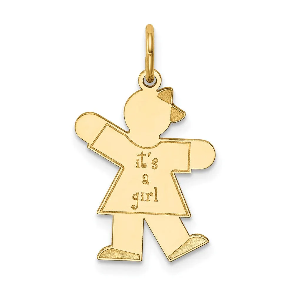 14k Yellow Gold Kid Charm