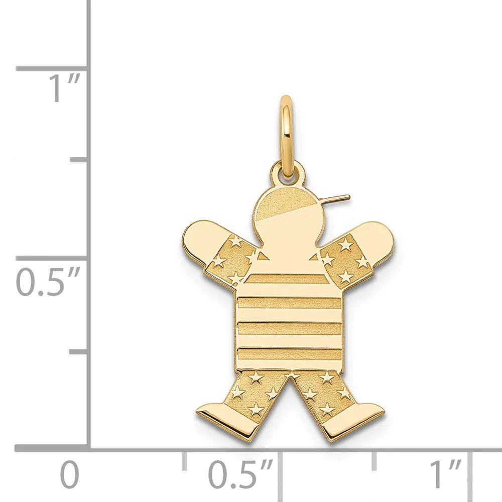 14k Yellow Gold Kid Charm