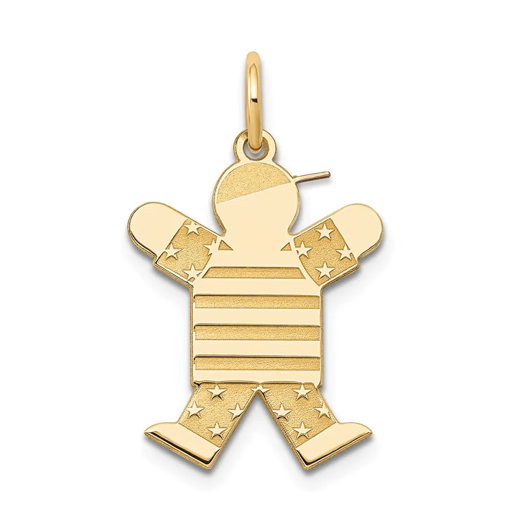14k Yellow Gold Kid Charm