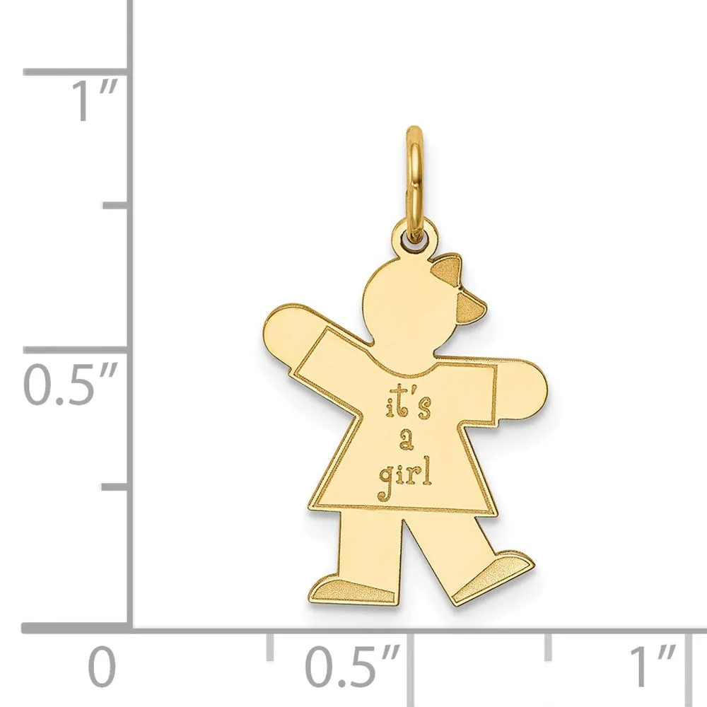 14k Yellow Gold Kid Charm