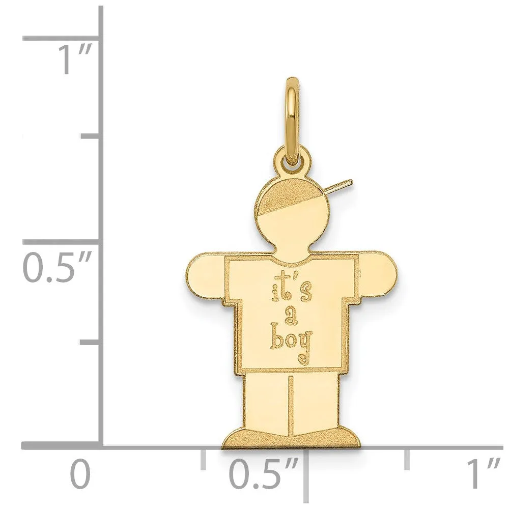 14k Yellow Gold Kid Charm