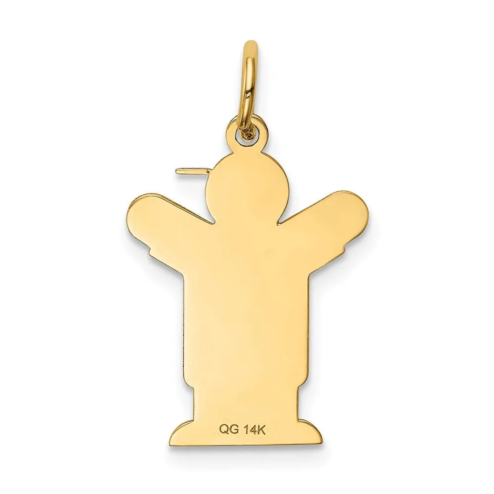 14k Yellow Gold Kid Charm