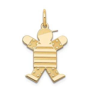 14k Yellow Gold Kid Charm