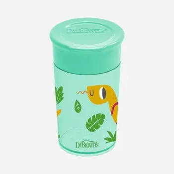 [2-Pack] Dr. Brown's 10OZ/300ML Smooth Wall Cheers 360 Cup (9M ) - Green