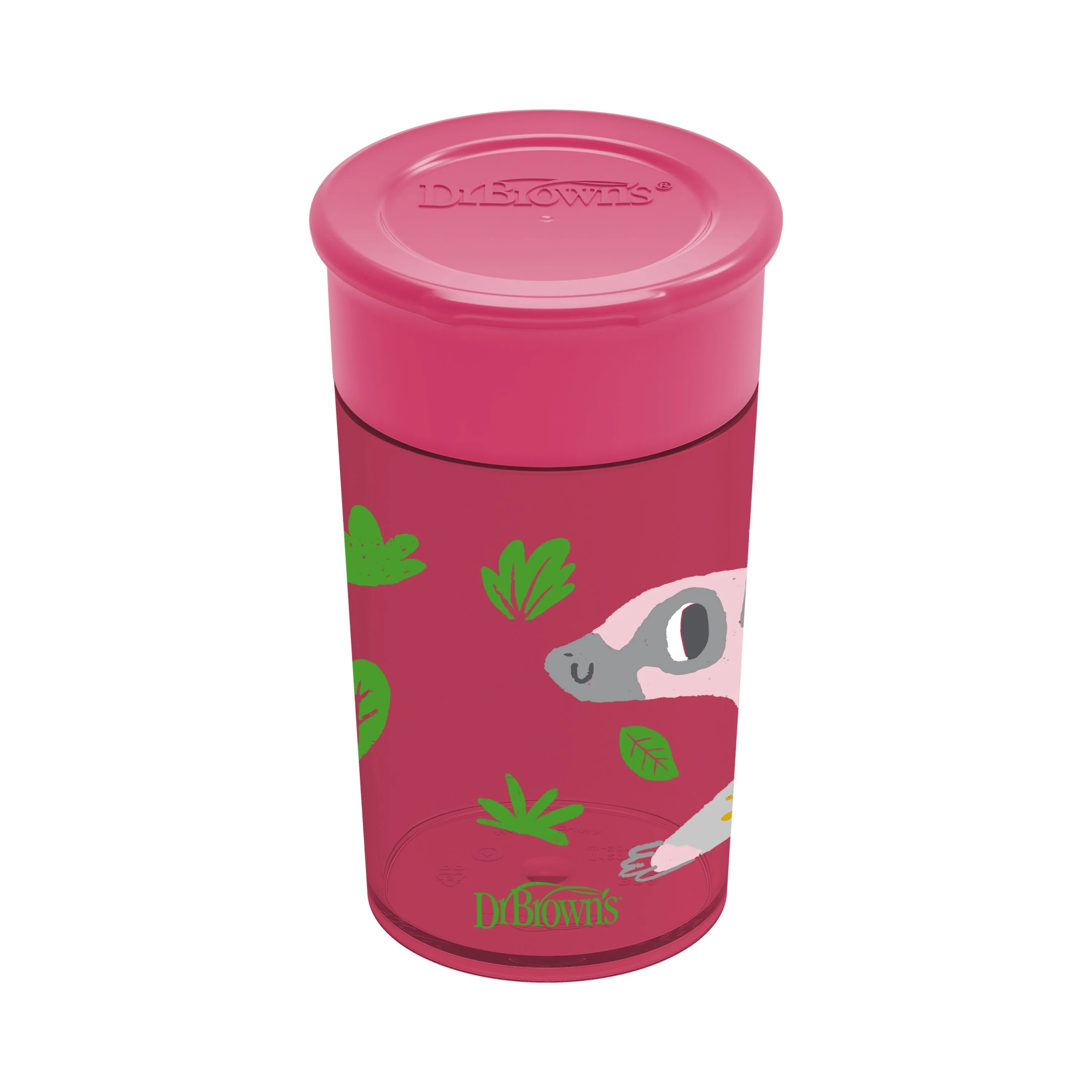 [2-Pack] Dr. Brown's 10OZ/300ML Smooth Wall Cheers 360 Cup (9M ) - Red
