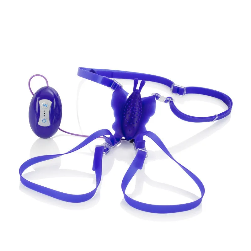 7-Function Silicone Love Rider Butterfly Kiss - Purple