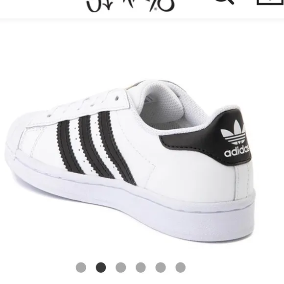 Adidas Superstar Athletic Shoe - Big Kid - White Black Size 5.5 NWT