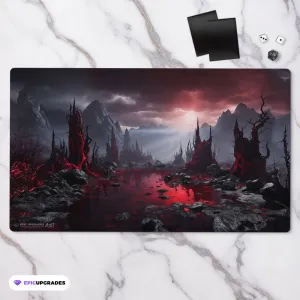 Bloodstained Mire Reimagined Playmat | 24"x14" Rakdos Magic the Gathering MTG