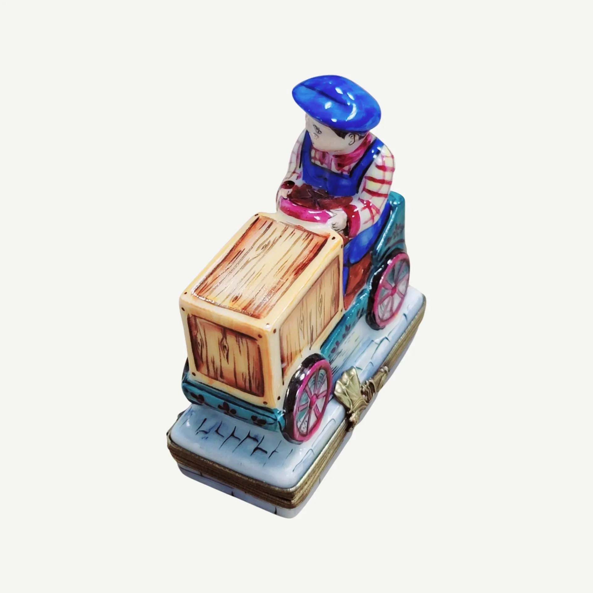 Boy Kid on Cart Bike