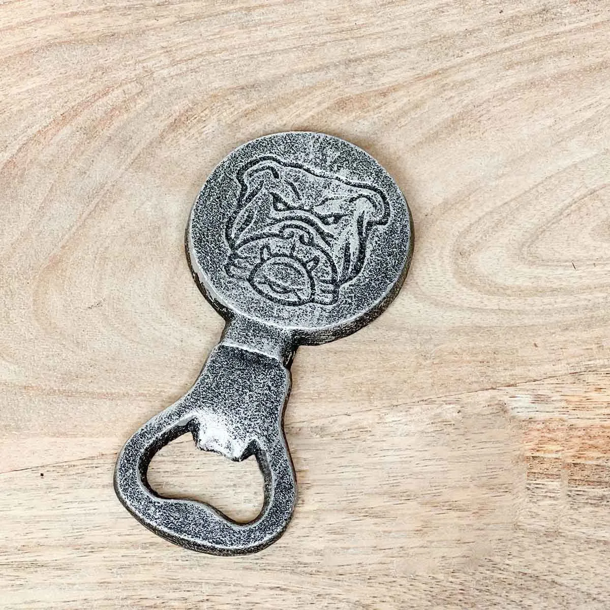 Bulldog Bottle Opener || Antique Silver