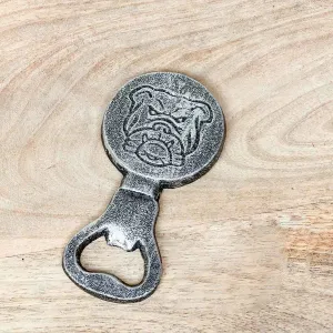 Bulldog Bottle Opener || Antique Silver