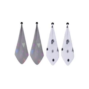 Burp Cloths - Grey Triangle & Butterfly