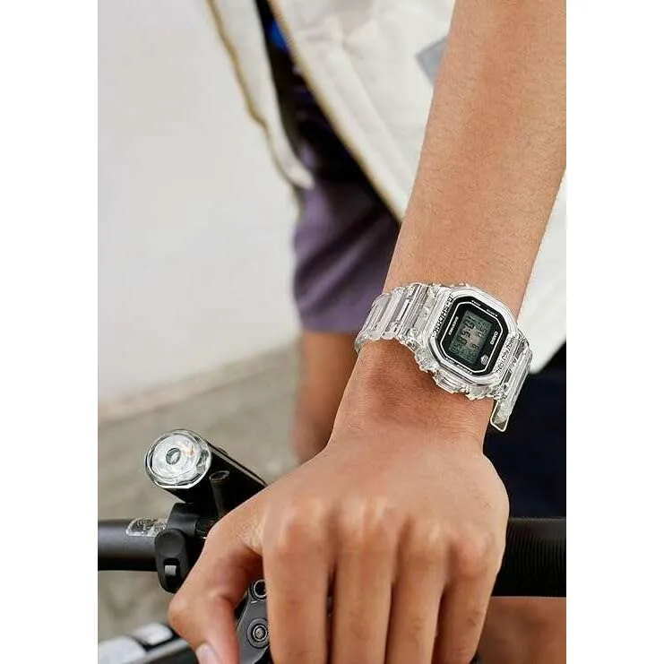 CASIO G-SHOCK 40TH ANNIVERSARY CLEAR REMIX DIGITAL DIAL TRANSPARENT MEN WATCH DW-5040RX-7JR