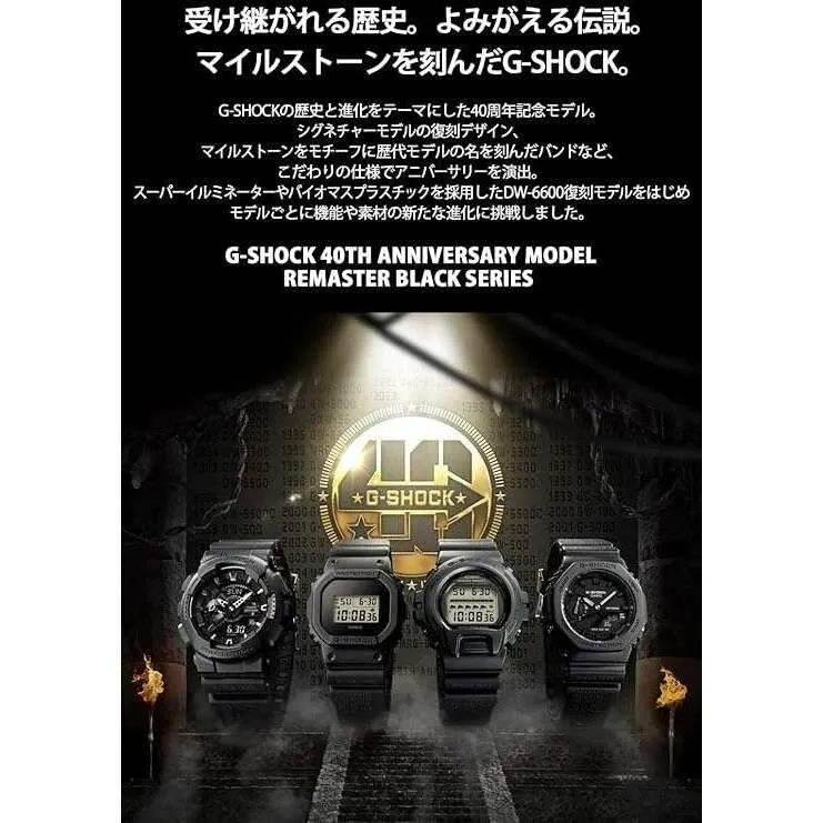 CASIO G-SHOCK 40TH ANNIVERSARY REMASTER BLACK SERIES MEN WATCH GA-2140RE-1AJR