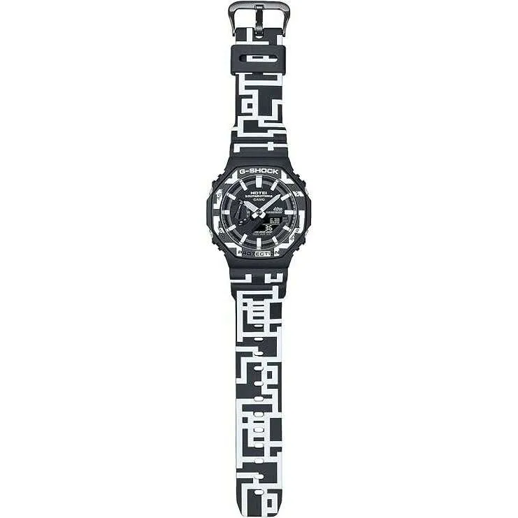 CASIO G-SHOCK HOTEI 40TH ANNIVERSARY GUITARHYTHM MODEL BLACK & WHITE MEN WATCH GA-2100HT-1AJR