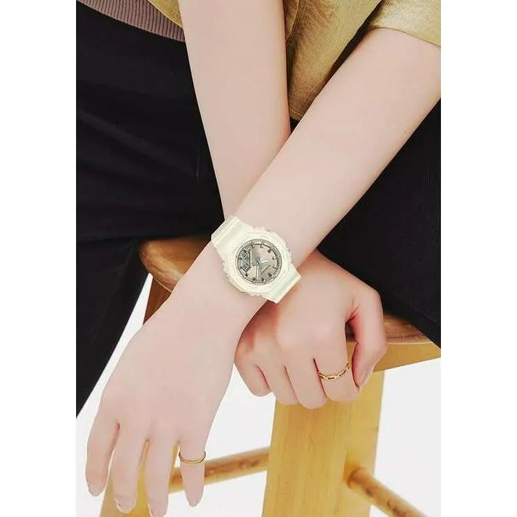 CASIO G-SHOCK LIMITED MODEL ANALOG DIGITAL WHITE LADIES WATCH GMA-P2100ST-7AJF