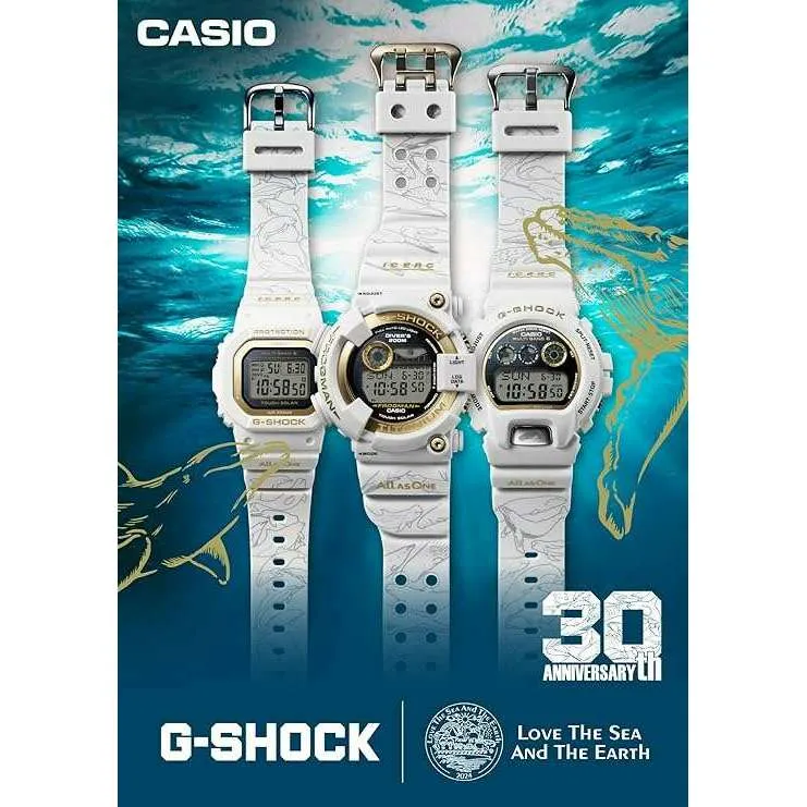 CASIO G-SHOCK LOVE THE SEA AND THE EARTH ICERC JAPAN COLLAB WHITE & GOLD MEN WATCH GW-6904K-7JR