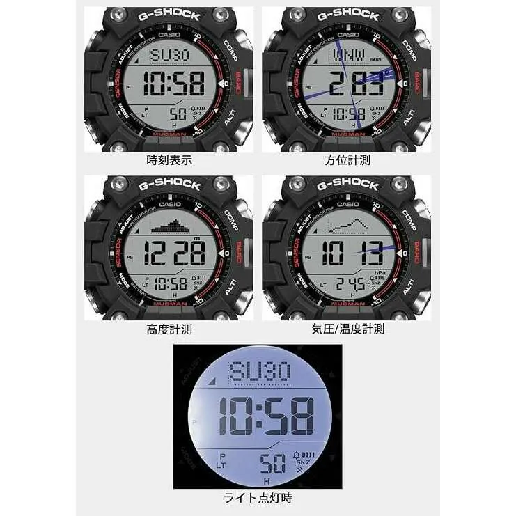 CASIO G-SHOCK MASTER OF G SERIES MUDMAN DIGITAL BLACK MEN WATCH GW-9500-1JF
