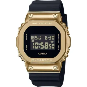 CASIO G-SHOCK METAL COVERED DAY-DATE DIGITAL BLACK & GOLD MEN WATCH GM-5600G-9JF