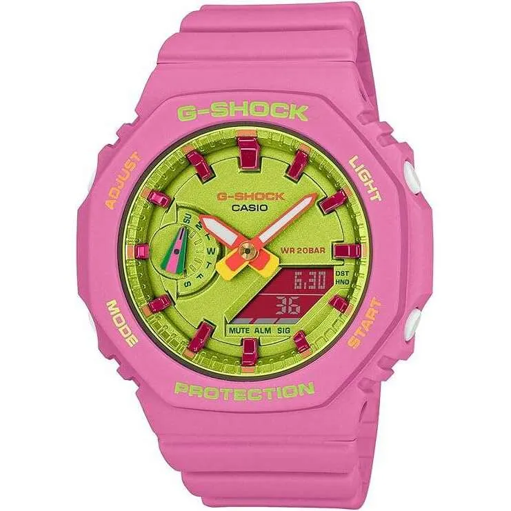 CASIO G-SHOCK MID-SIZE MODEL PINK ANALOG DIGITAL LADIES WATCH GMA-S2100BS-4AJF