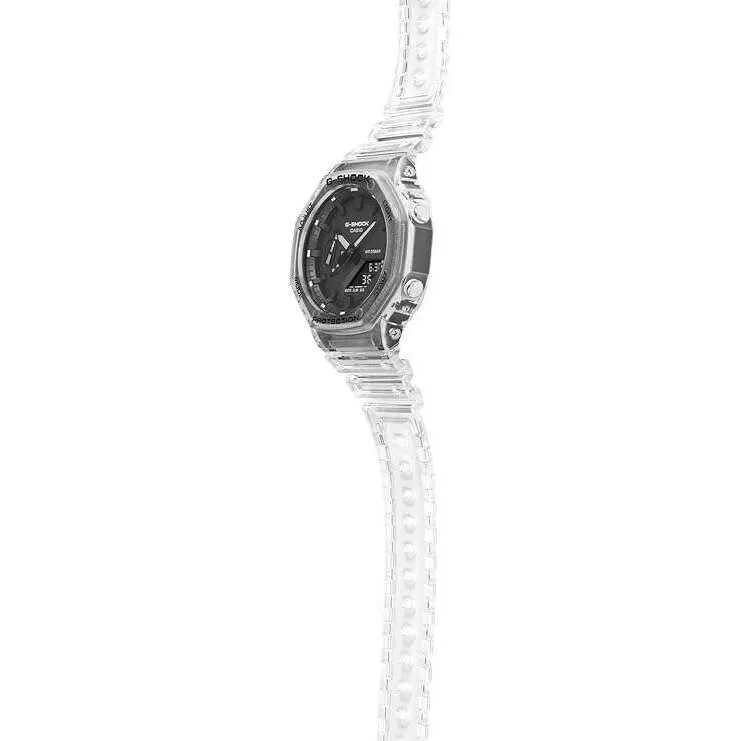 CASIO G-SHOCK SKELETON SERIES DAY-DATE TRANSPARENT MEN WATCH GA-2100SKE-7AJF