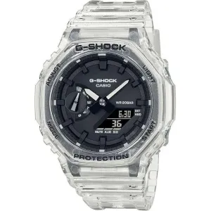 CASIO G-SHOCK SKELETON SERIES DAY-DATE TRANSPARENT MEN WATCH GA-2100SKE-7AJF