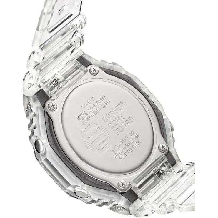 CASIO G-SHOCK SKELETON SERIES DAY-DATE TRANSPARENT MEN WATCH GA-2100SKE-7AJF