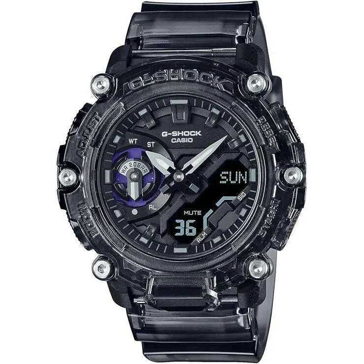 CASIO G-SHOCK SOUND WAVE SERIES ANALOG DIGITAL BLACK SKELETON MEN WATCH GA-2200SKL-8AJF