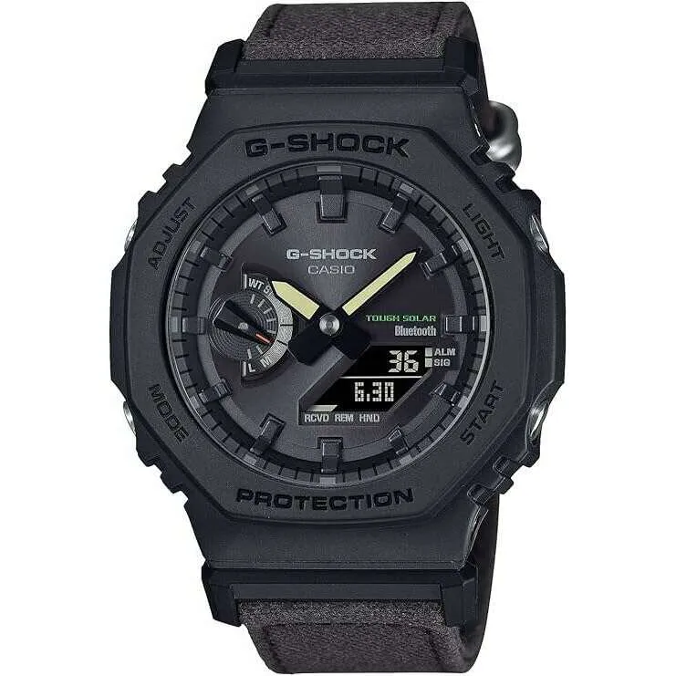 CASIO G-SHOCK WEB-EXCLUSIVE BLUETOOTH FABRIC STRAP DARK BROWN MEN WATCH GA-B2100CT-1A5JF