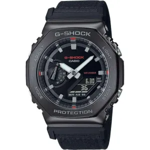 CASIO G-SHOCK WEB-EXCLUSIVE METAL COVERED BLACK FABRIC STRAP MEN WATCH GM-2100CB-1AJF