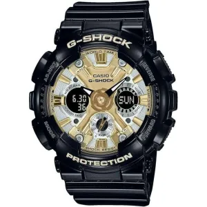 CASIO G-SHOCK WEB-EXCLUSIVE MID-SIZE MODEL BLACK & GOLD LADIES WATCH GMA-S120GB-1AJF
