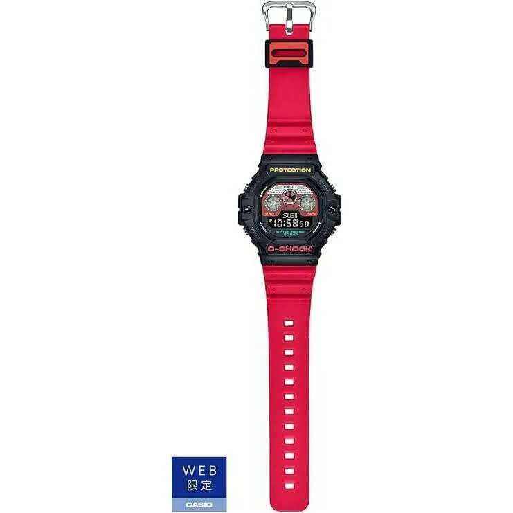 CASIO G-SHOCK WEB-EXCLUSIVE MODEL MIX TAPE SERIES BLACK & RED MEN WATCH DW-5900MT-1A4JF
