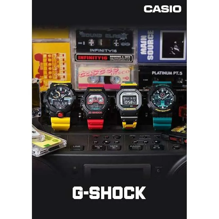 CASIO G-SHOCK WEB-EXCLUSIVE MODEL MIX TAPE SERIES BLACK & RED MEN WATCH DW-5900MT-1A4JF