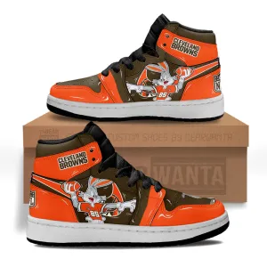 Cleveland Browns Kid J1s Sneakers Custom