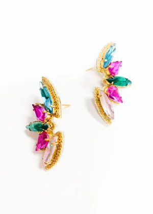 Colorful Beaded Half Moon Posts