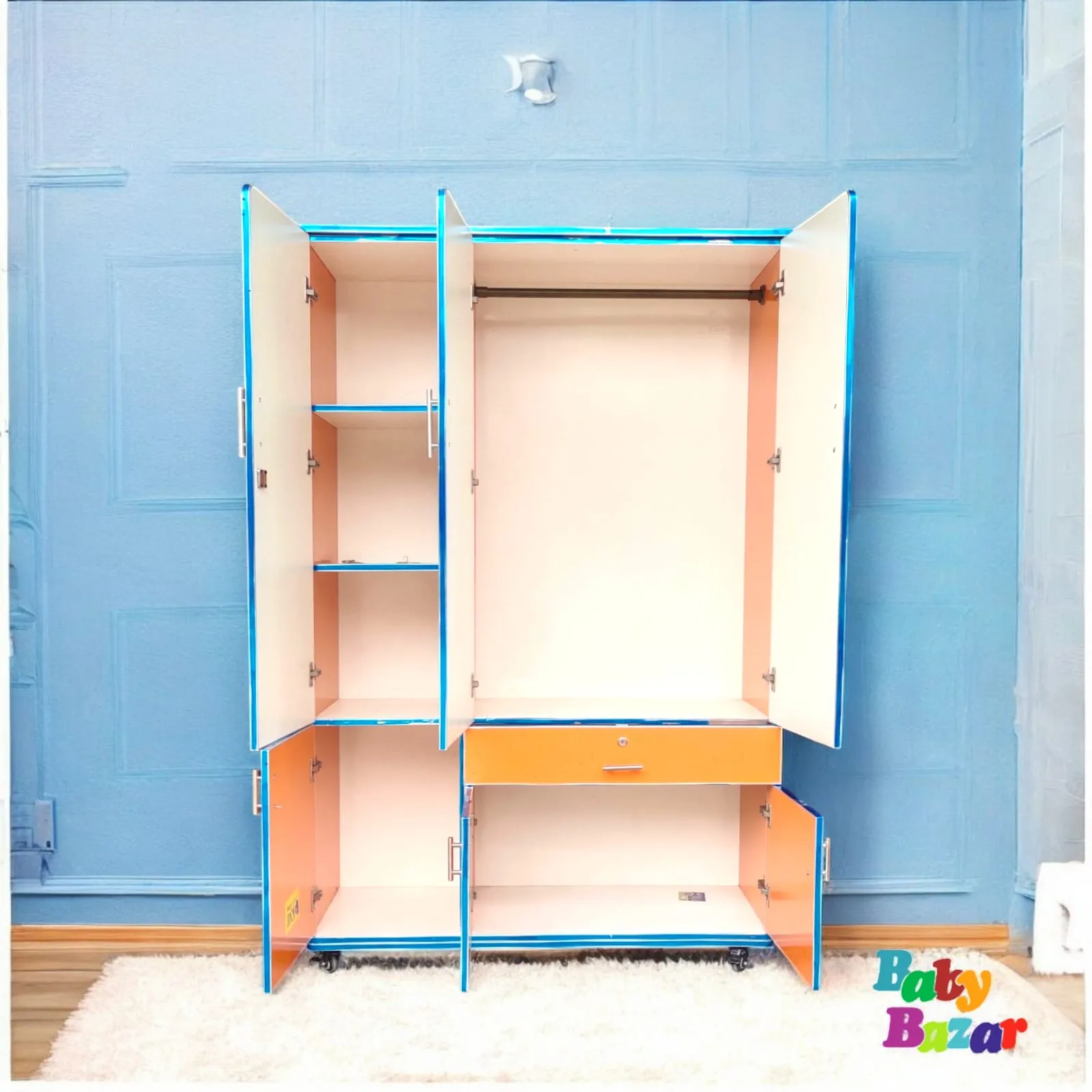Colorful Kids’ Wardrobe with Pooh & Piglet Design