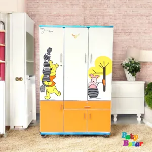 Colorful Kids’ Wardrobe with Pooh & Piglet Design