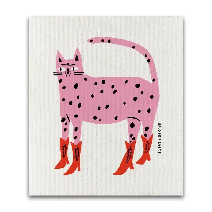 Cowboy Kitty Swedish Dish Cloth