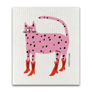 Cowboy Kitty Swedish Dish Cloth