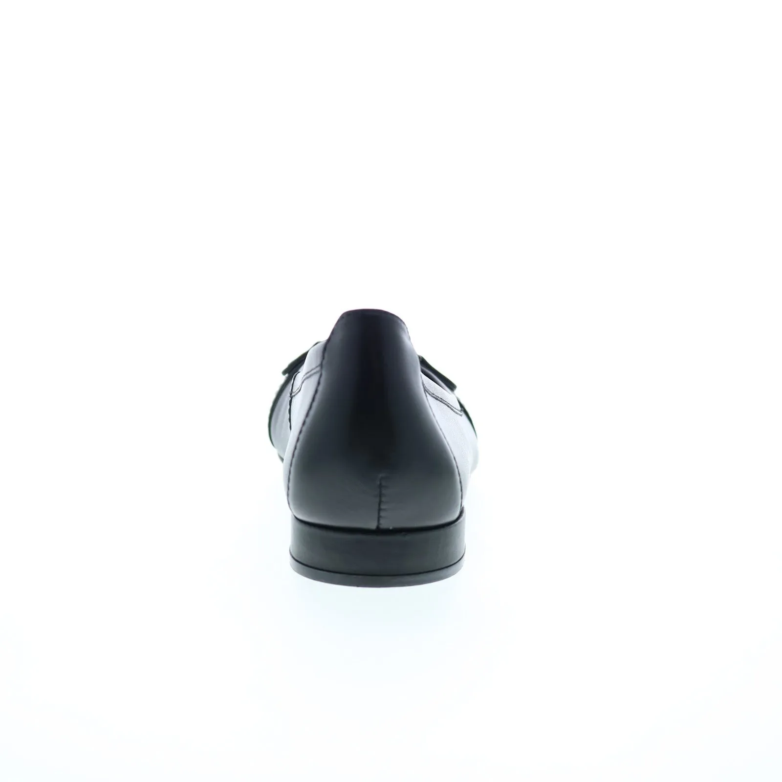 David Tate Feisty Womens Black Leather Slip On Ballet Flats Shoes