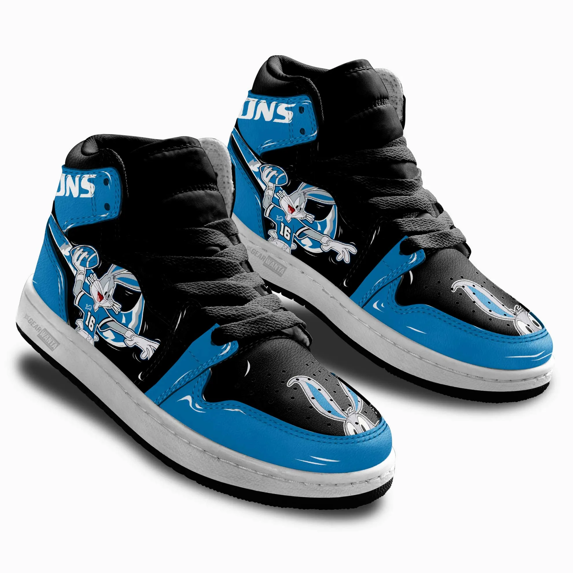 Detroit Lions Kid J1s Sneakers Custom