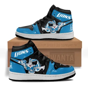 Detroit Lions Kid J1s Sneakers Custom