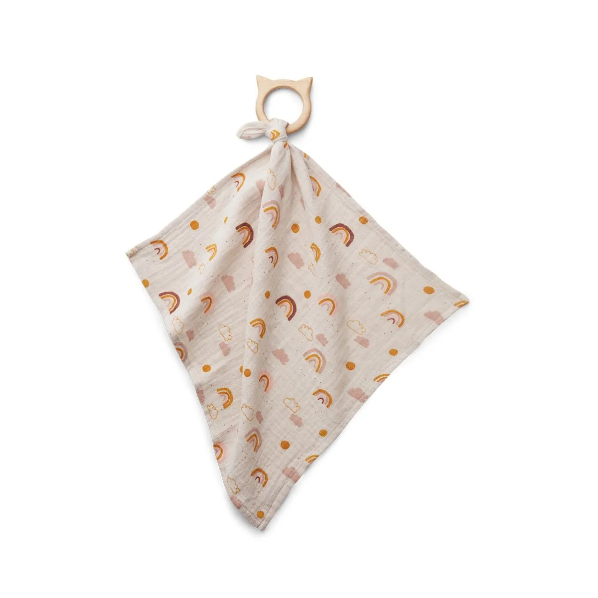 Dines Teether Cuddle Cloth - Rainbow love sandy