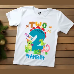 Dino Theme Second Birthday T-Shirt