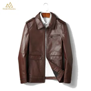 Division commander Brown Leather jacket by Northman 