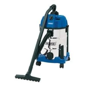 Draper 20523 Wet And Dry Vacuum Cleaner With Stainless Steel Tank, 30L, 1600W Dr-20523