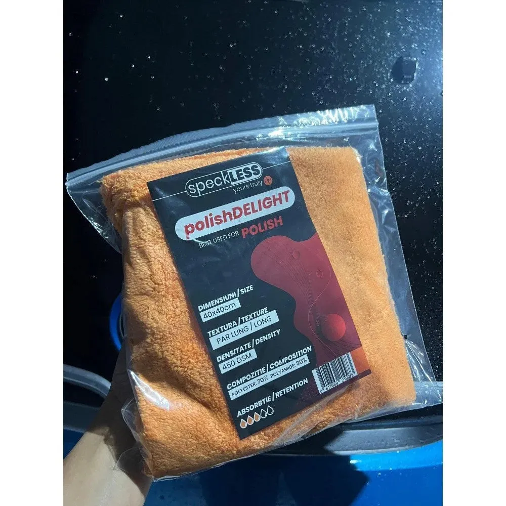 Edgeless Microfiber Cloth Speckless Polish Delight, 450GSM, 40 x 40cm