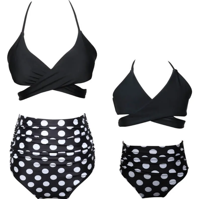 Floral Print Camisole High Waist Mommy And Me Matching Bikinis