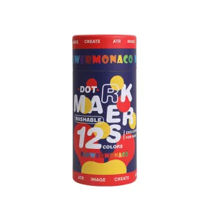Flower Monaco Round Washable Marker 12 Colours